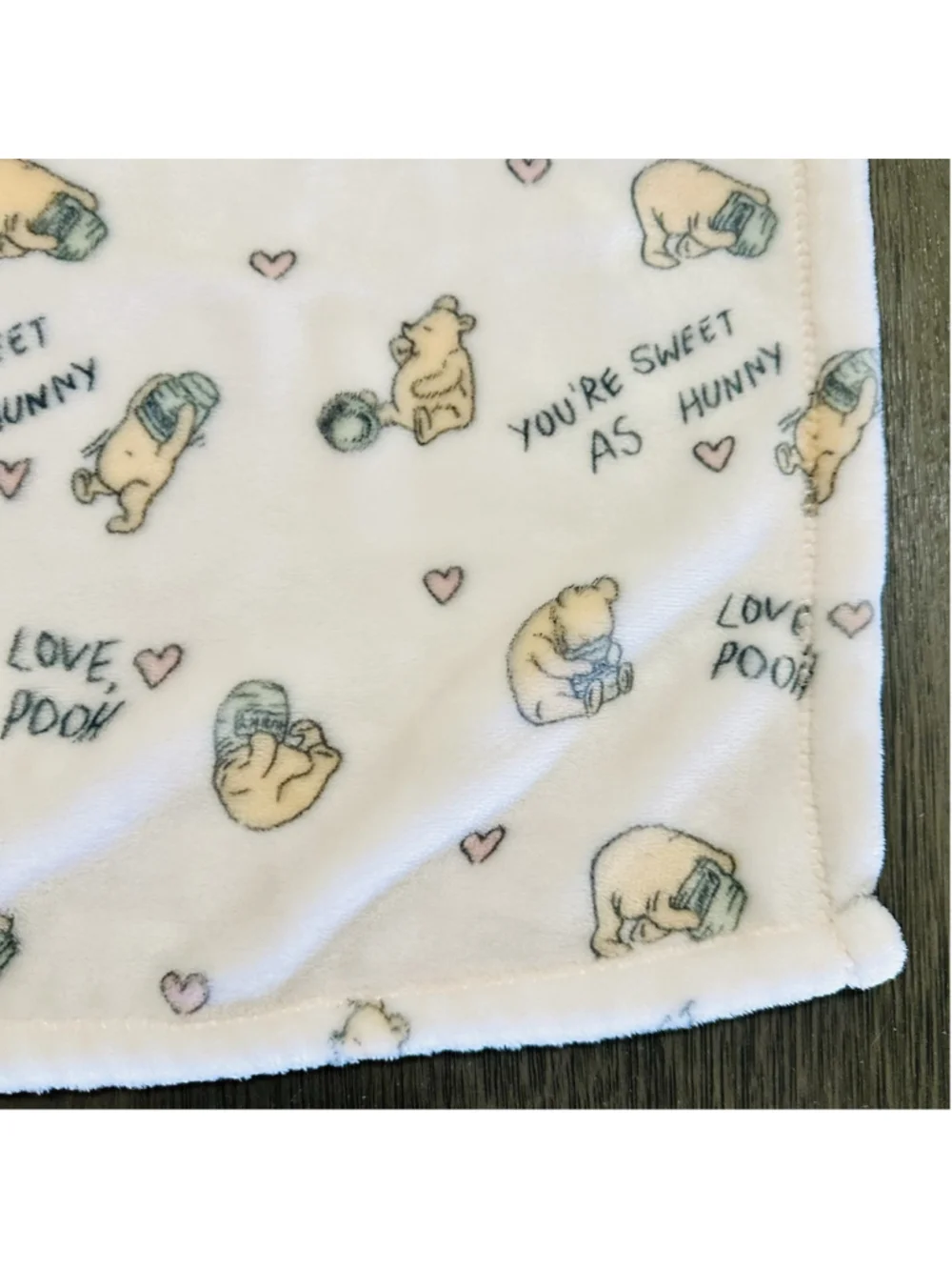 Classic Love Pooh Baby Cream Background Blanket 30x40